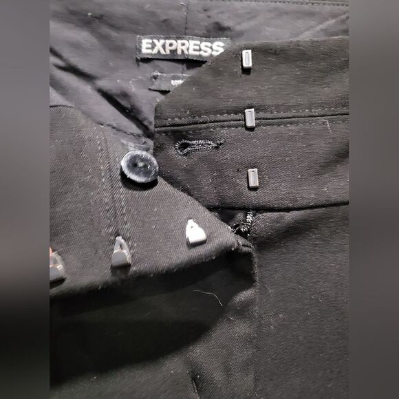 Express Black Trousers with Structured Fabric and Full Length - Picture 6 of 9